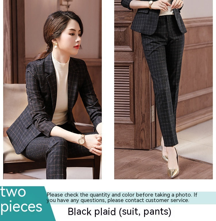 Autumn Suit Coat Women's Long Sleeve Suit Two-piece Set