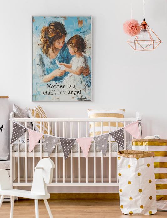 Canvas Art, Wall Art, Home Decor, Mother's Love Heartwarming Wall Décor for Moms, Inspirational Home Decoration, Gifts for Mother's Day
