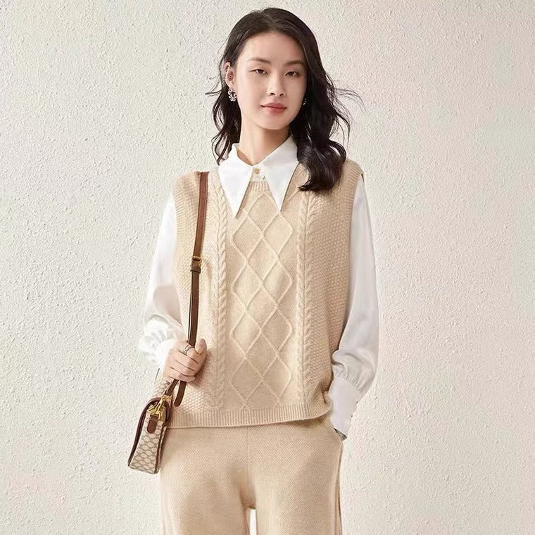 Women's Fashion Personalized Wool Knitted Vest