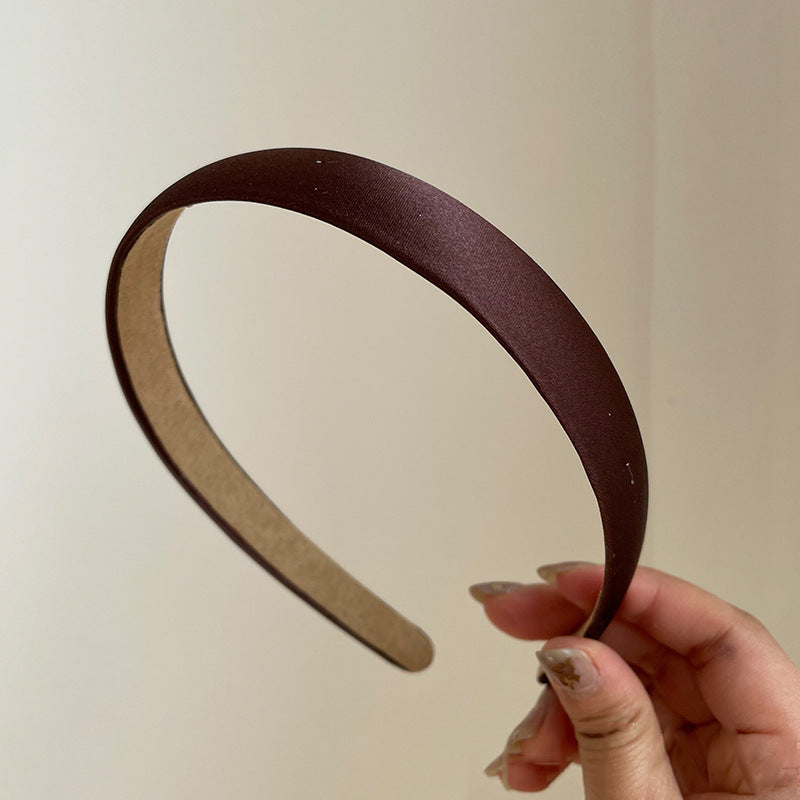 Senior Satin Hair Band Retro French Crushed Hair Non-slip