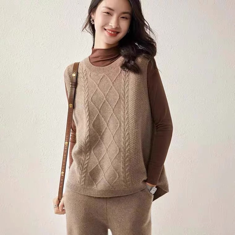 Women's Fashion Personalized Wool Knitted Vest