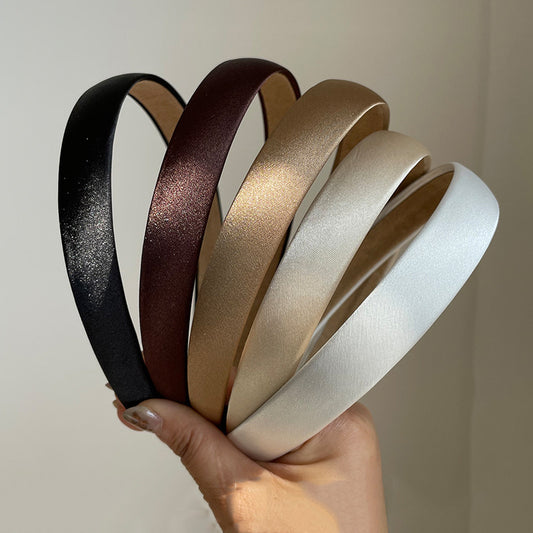 Senior Satin Hair Band Retro French Crushed Hair Non-slip