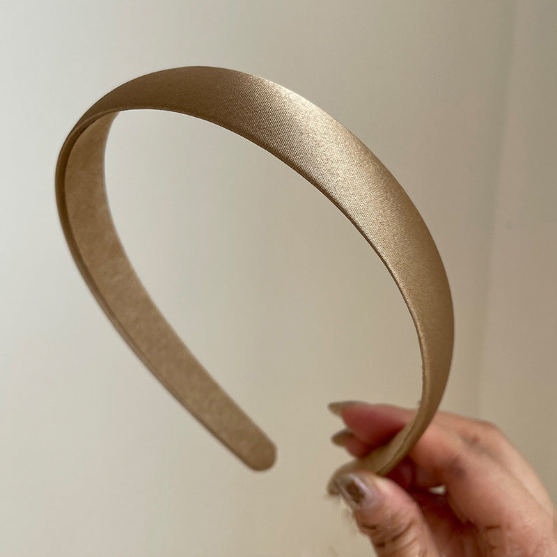 Senior Satin Hair Band Retro French Crushed Hair Non-slip