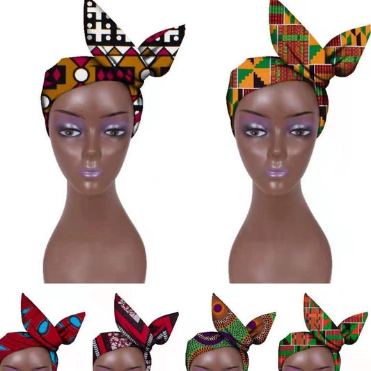 European And American Women's Batik Cloth Hair Band Ankara Fabric Hair Ring
