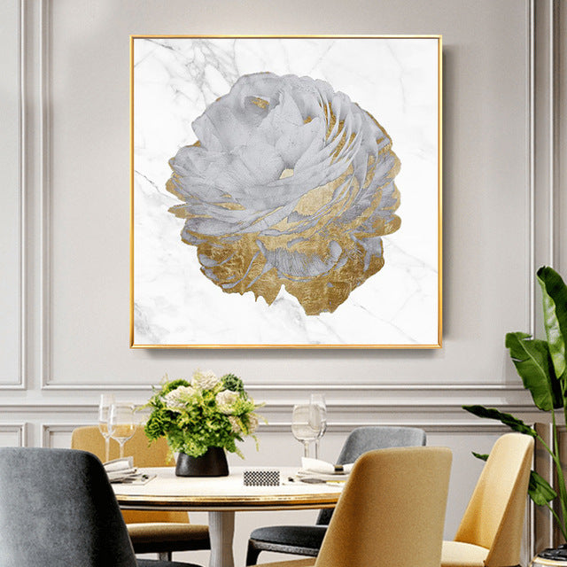 Spray Print Oil Painting Flower Spray Art Wall Canvas Core