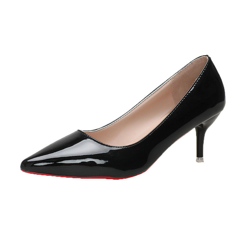 New Women's Spring European And American Pointed Toe Shallow Mouth Stiletto Heel Fashion Shoes