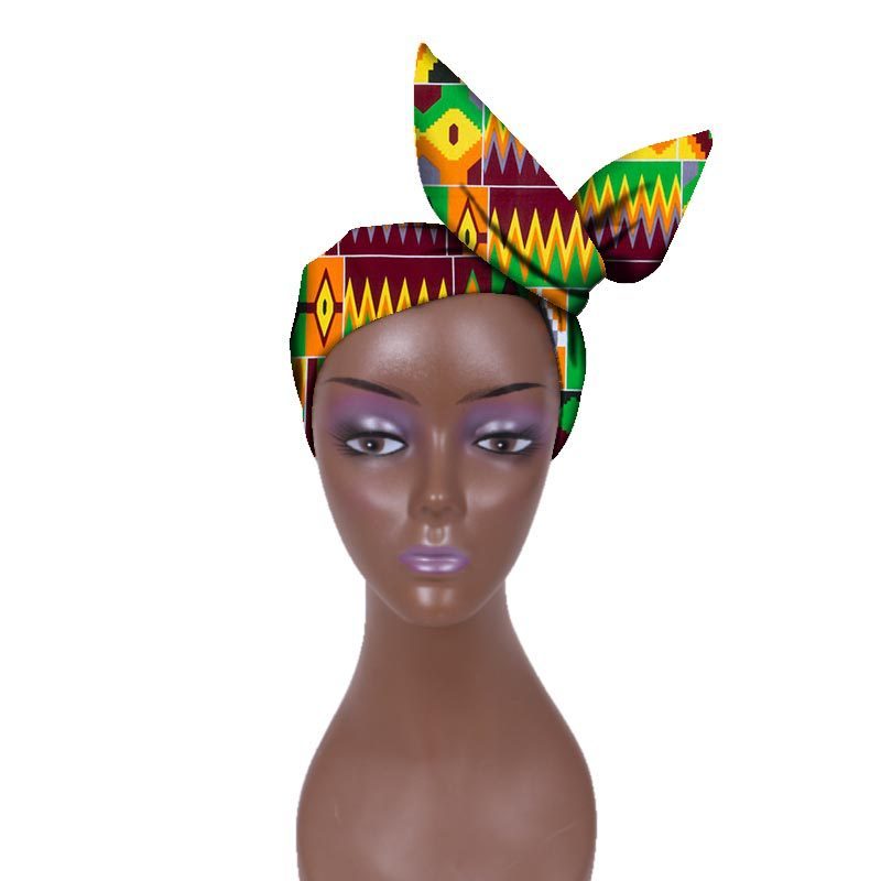 European And American Women's Batik Cloth Hair Band Ankara Fabric Hair Ring