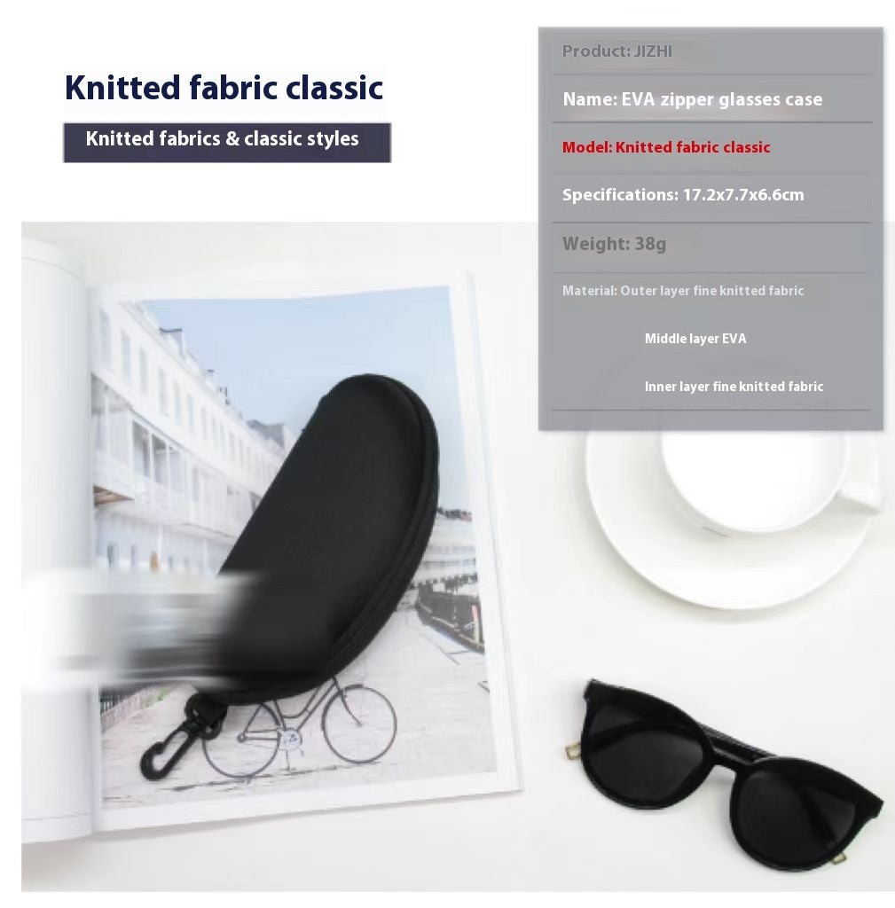 Large Sports Sunglasses Simple Zipper Creative Myopia Eye Case