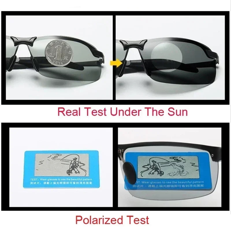 Color Changing Polarized Men wemen Night Vision Photochrom Outdoor Riding Day And Night Driving fishing Sunglasses