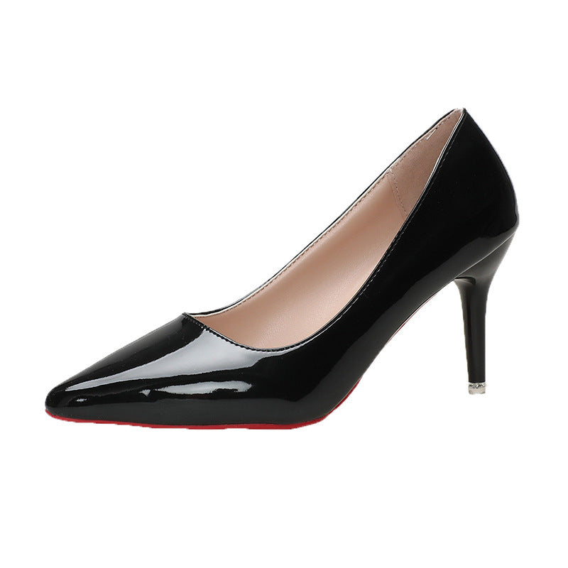 New Women's Spring European And American Pointed Toe Shallow Mouth Stiletto Heel Fashion Shoes